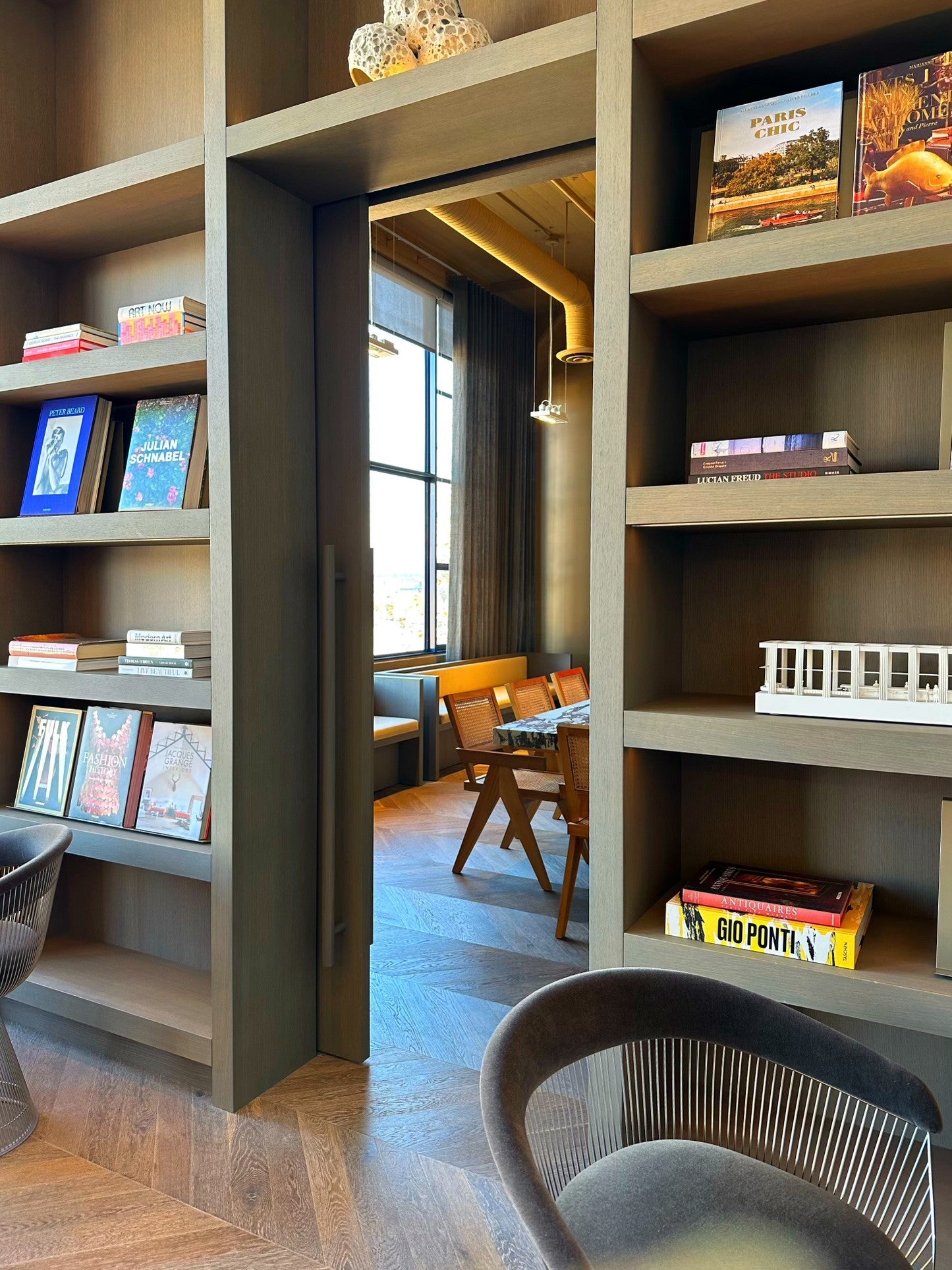 BWP Spaces custom millwork and functional seating area for a creative office space in downtown Vancouver