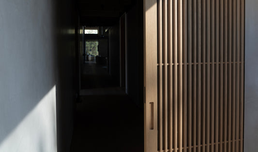 Bwp Spaces design & craft millwork project, private residence wood door 